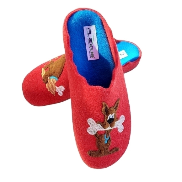HTF Flexus by Spring Step sz EU40 US9 Dog Lovers wool slippers shoes Scooby Dane - Picture 3 of 14